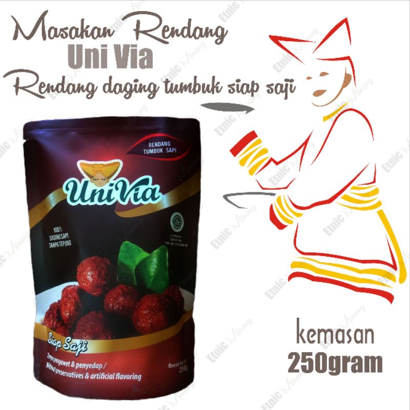 

masakan rendang tumbuk Uni Via khas masakan Minang ala rumah makan Padang, asli dibuat di Bukittinggi di daerah asalnya rendang