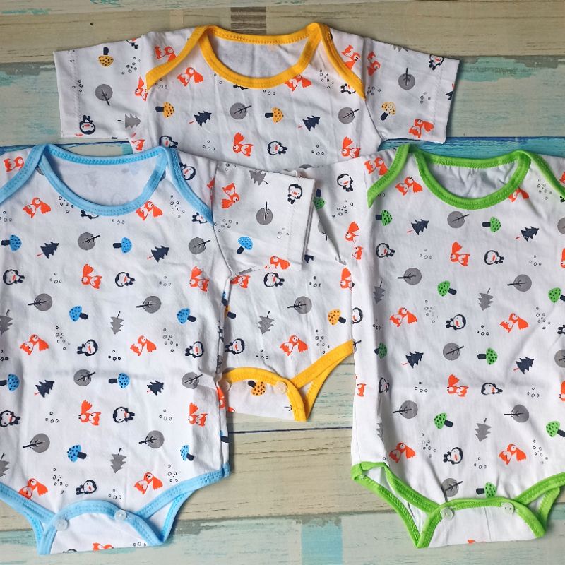 3 Pcs Bodysuit Jumper Bayi 0 6 Bulan