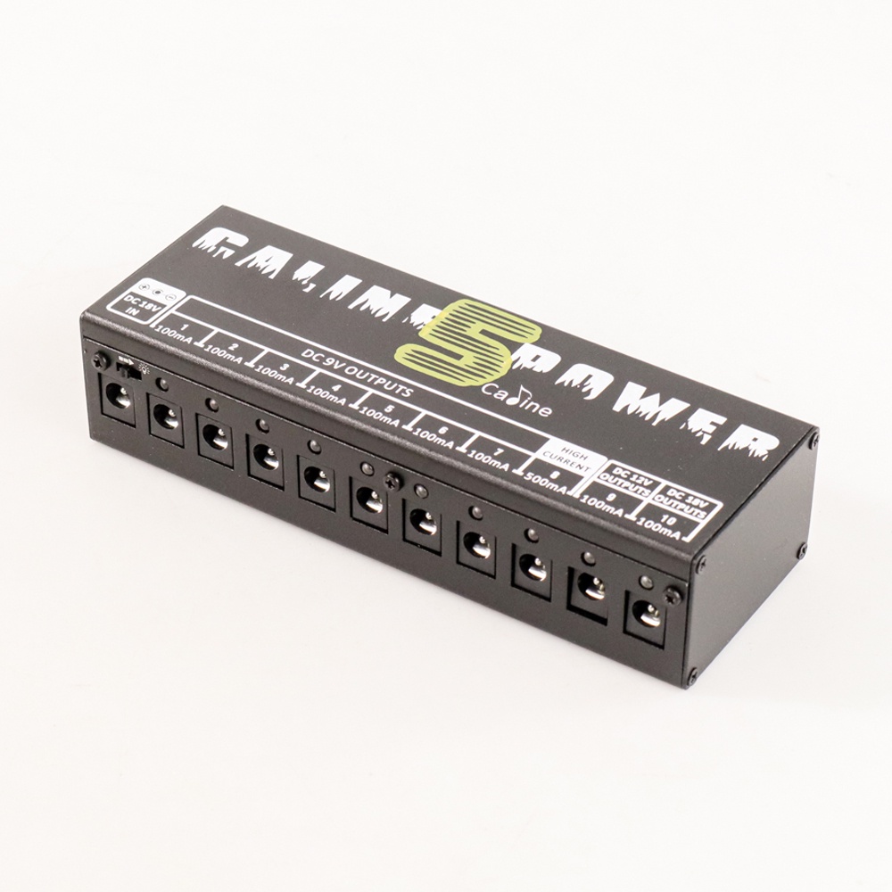 Caline Power Supply 10 Isolated Output EU Plug for Pedal Effect Gitar - CP-05 - Black - 7RSK3YBK