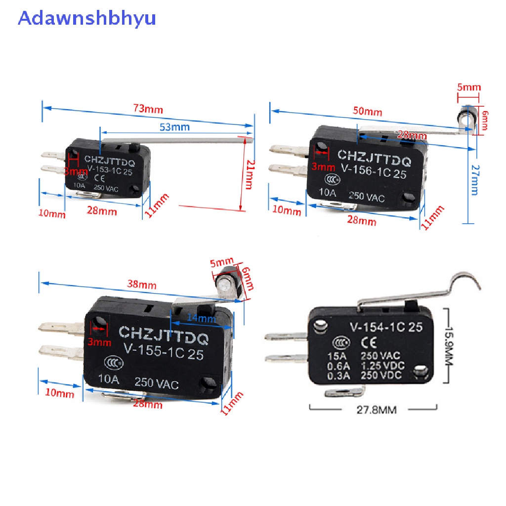 Adhyu Micro Switch Travel Limit Switch V-15 /152 /153 /154 /155 /155 /156/-1C25 Saklar ID