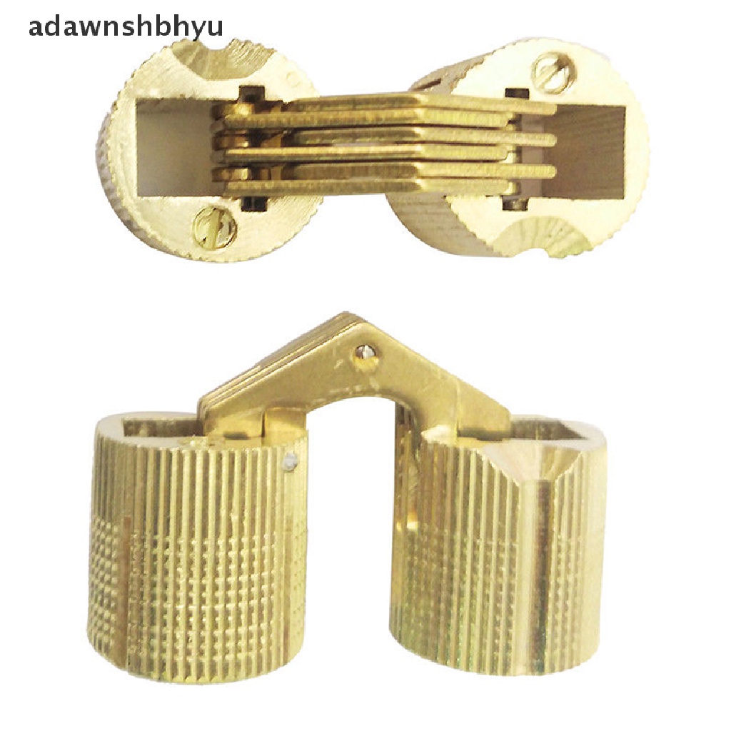 Adawnshbhyu 4pcs 10/12mm Kuningan Hidden Barrel Hinge Invisible Hinge Worktop  Id