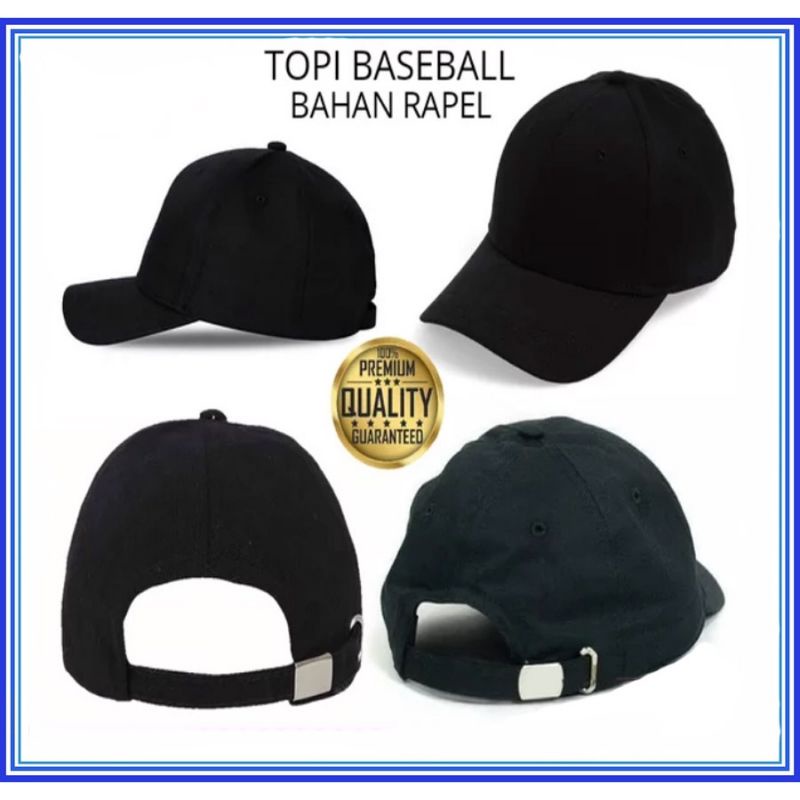 Topi Polos Baseball dewasa bahan denim tebal CAKOP BESI bisbol