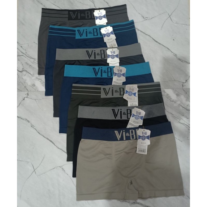 3PCS CELANA DALAM PRIA | BOXER PRIA Vi&amp;BB SIZE M L XL XXL