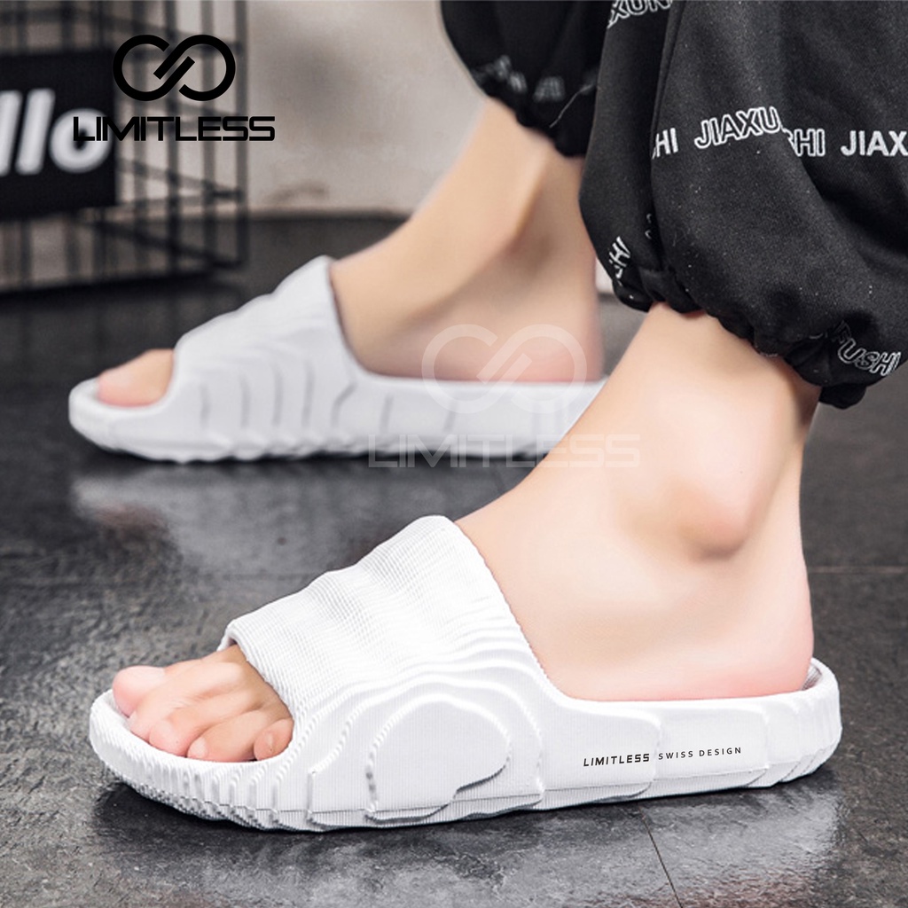 Sendal Pria ADILETTE Slip On Premium Sandal Selop Pria Slippers Keren Sandal Cowo Casual Slop Comfortable