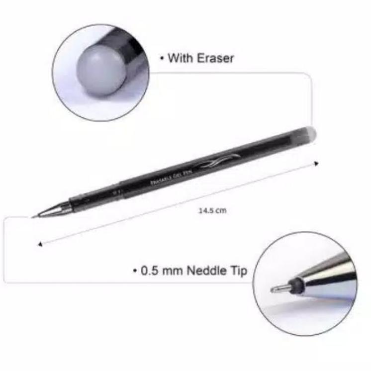 

♥@♥ selusin pen bisa di hapus merek joyko hitam dan biru isi 12 pcs