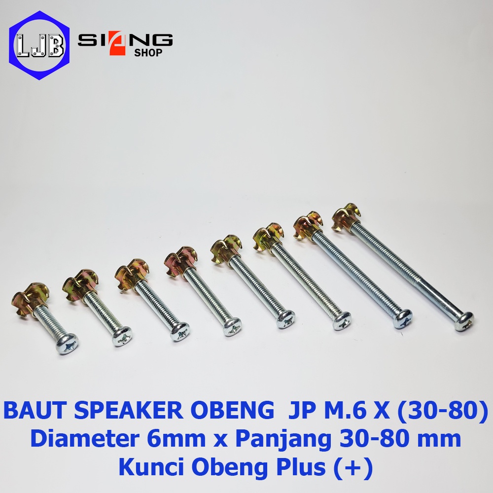 Baut Speaker Cakar JP M6 panjang 15 sd 80mm Mur Cakar