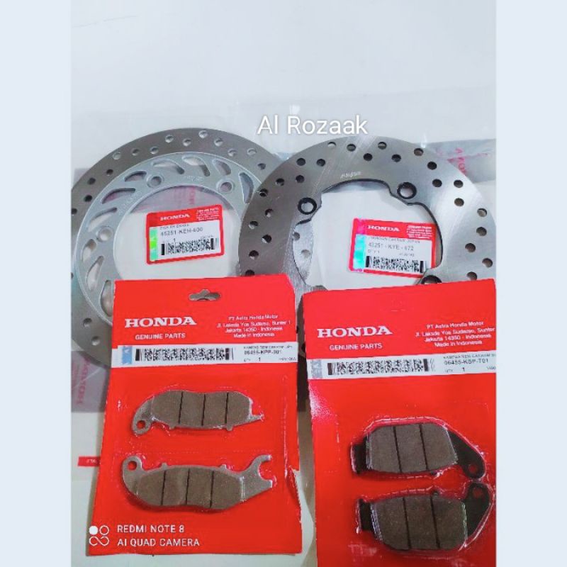 PIRINGAN CAKRAM DEPAN BELAKANG+DISPAD/KAMPAS REM MEGAPRO NEW