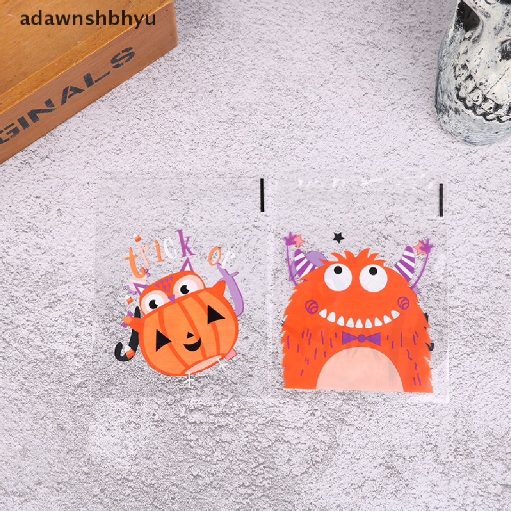 Adawnshbhyu 100 Pcs Halloween Ghost Candy Bag Decor Trick Or Treat Tas Hadiah Perlengkapan Pesta ID