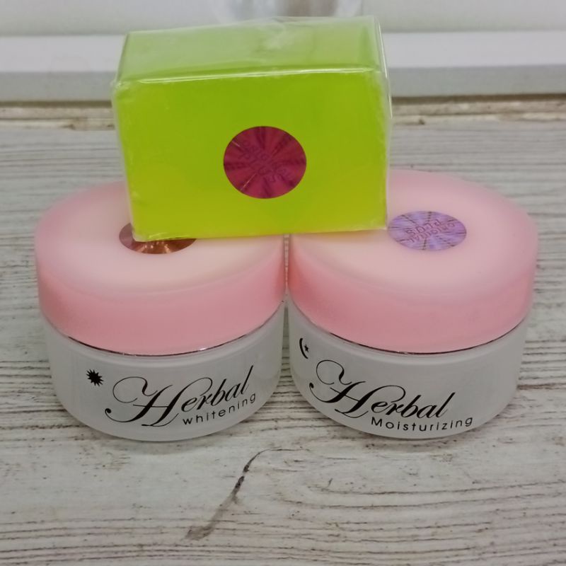 PAKET HERBAL HOLOGRAM 3IN1 HIJAU/PINK
