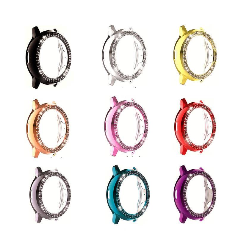 Diamond Case Untuk Samsung Galaxy Watch Active2 44mm 40mm PC bumper Pelindung Layar cover Untuk Galaxy Watch Active2 44mm 40mm