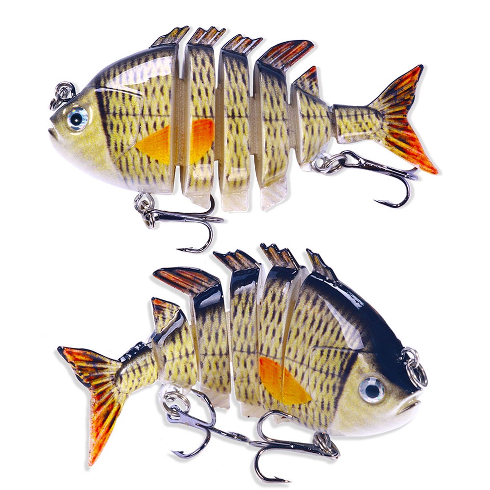 Hengjia 1PC Umpan Pancing 7.9cm/15g Ikan Kecil Bersambung Manusia Hidup Bionic Swimbait Umpan Keras 6-segment Fishing Lure Wobbler Umpan Jointed Minnow