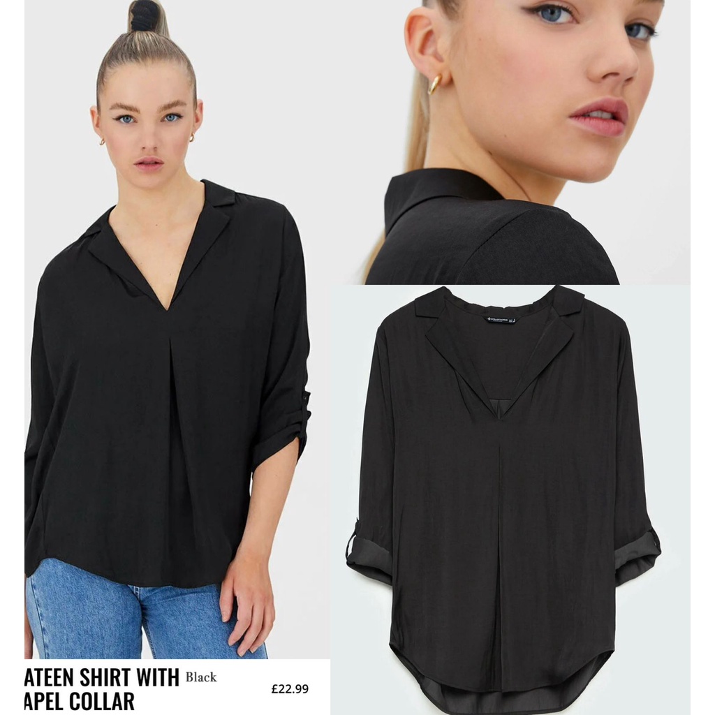 sateen longleeved blouse