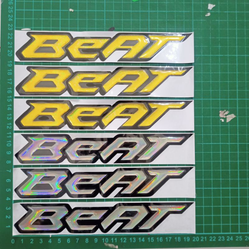 Stiker Emblem Beat Resin Timbul