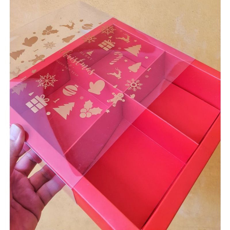 

Dus mika natal sekat 4 box christmas kotak 16x16