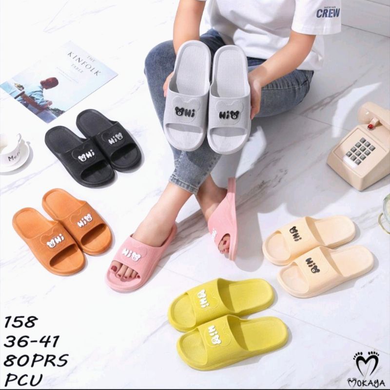 sandal slop wanita mokaya karet model ok