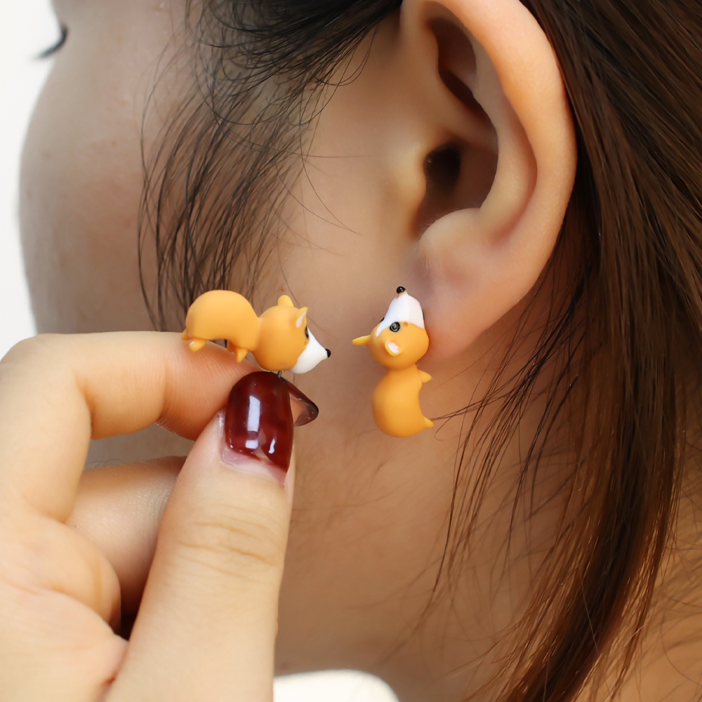 Kartun Hewan Lucu Anting-Anting Pejantan Lucu Elegan Gadis Stud Earrings Korea INS Wanita Pesta Lucu Fashion Wanita