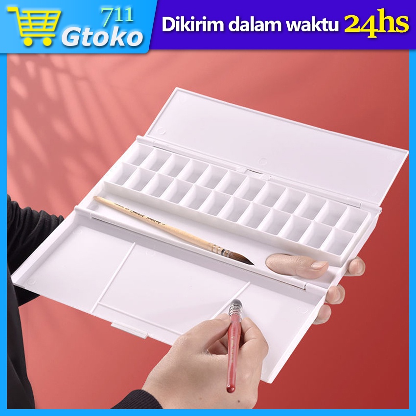 

Watercolor Case Pallete Lipat / Palet Cat Air Plastik