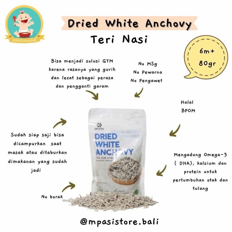 

Dried White Anchovy Ikan Teri Kering Untuk Mpasi