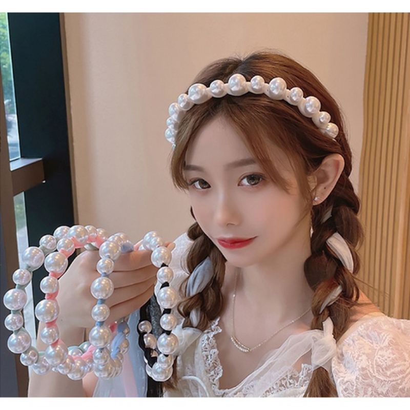 pearl fairyband bando mutiara pita kepang anak &amp; dewasa