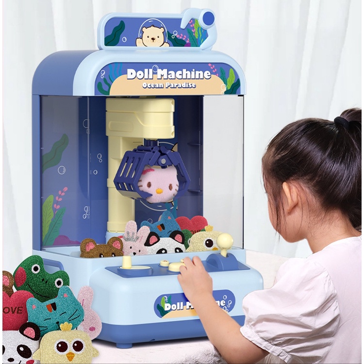 Mainan Anak MINI DOLL MACHINE Mesin Tangkap Boneka Mesin Capit Boneka