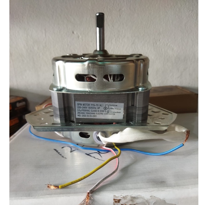 DINAMO SPIN ORIGINAL PANASONIC MESIN CUCI 2 TABUNG 12 & 14KG TYPE NS W100BCX1 AS DINAMO 10MM/ ORIGIN