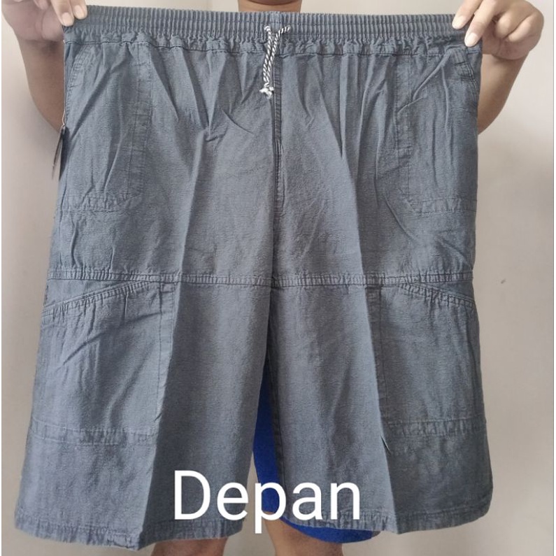 Celana Pendek Jumbo Pria/ Celana pendek katun kanvas