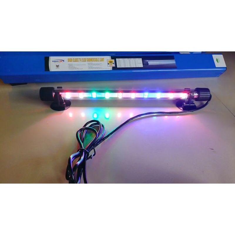 Lampu Celup Sakkai Pro T4-2LED-SP100 3X mode Ganti Warna Dobel Led 35watt Akuarium Aquascape