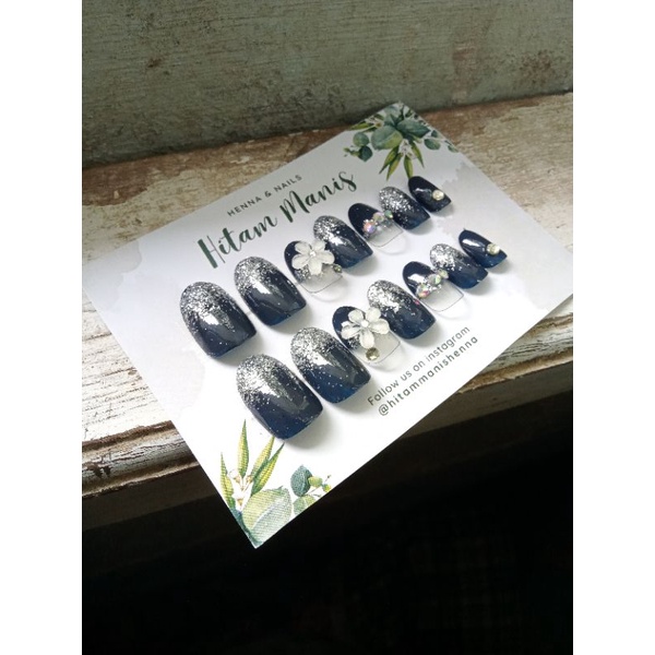 nailart navy / nailart premium / nailart murah / nailart wedding / nailart handmade / kuku palsu han