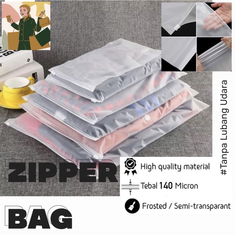 Zipper Storage Bag Doff / Organizer Bag  I Tempat Penyimpanan Travel Serbaguna I Kantong Plastik Ziplock 140 micron