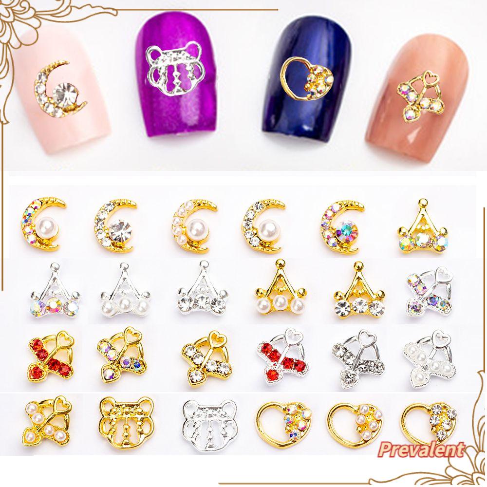 Preva Perhiasan Nail Art 3D 10pcs Mutiara Berlian Imitasi Shiny Nail Art Dekorasi