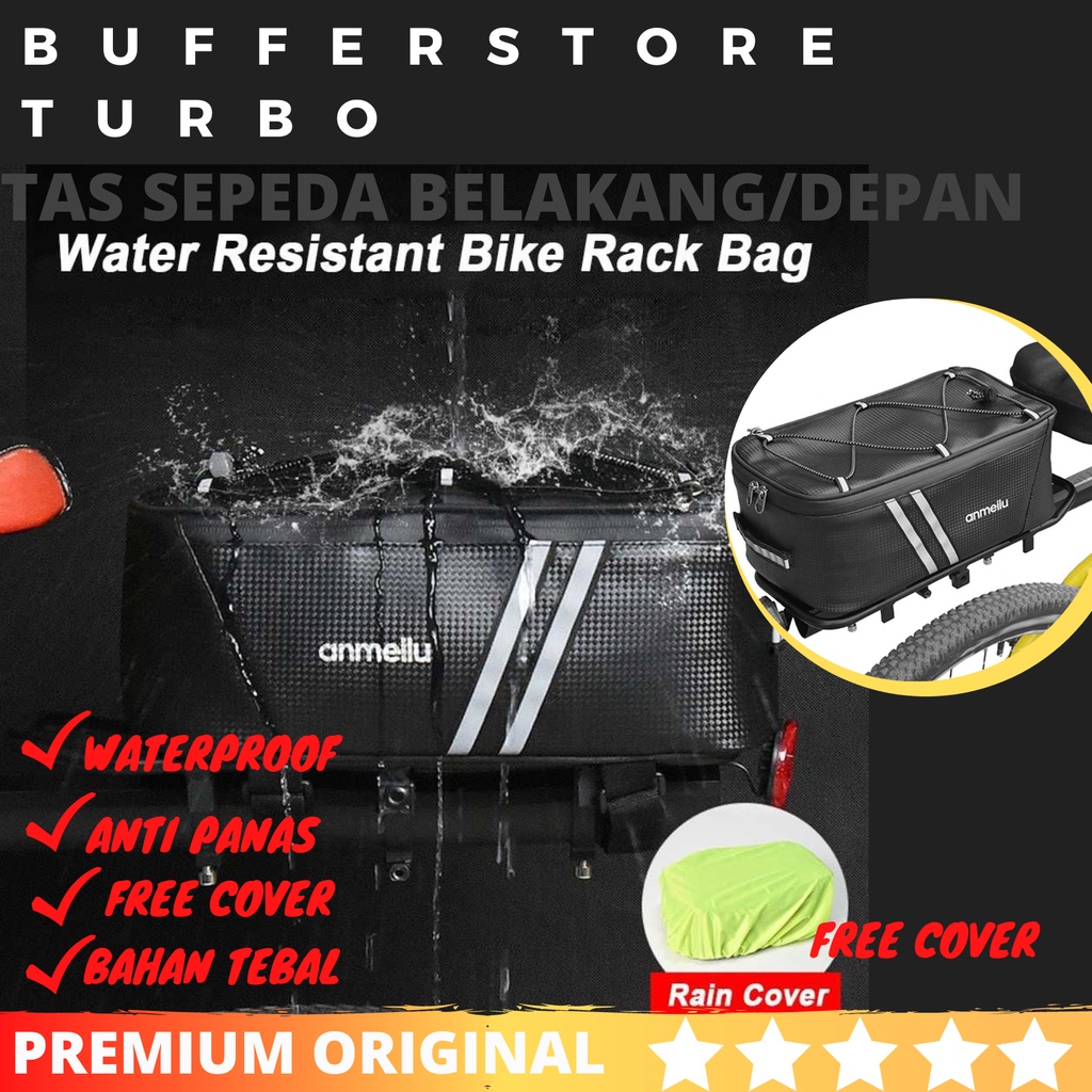 TAS BELAKANG SEPEDA WATERPROOF ANTI AIR TOURING MTB SELI PREMIUM
