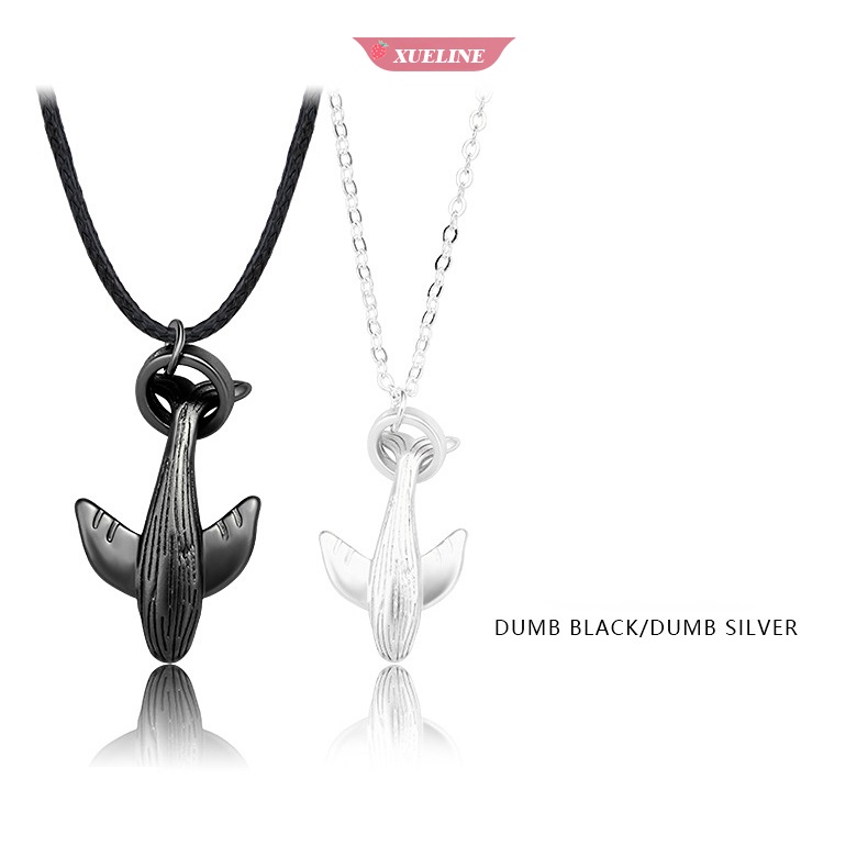 2pcs/set fashion Ocean52Hertz whale Pasangan Kalung Pasangan Rantai Kalung Pasangan Hadiah Hari Valentine Untuk her [ZXL]