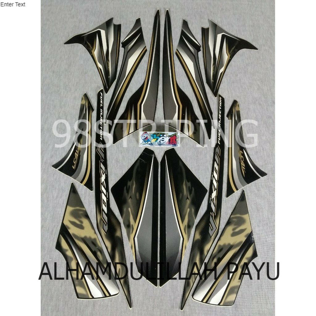 STRIPING VIXION HITAM GOLD  2011 2012 STIKER  LIS STANDAR ORI YAMAHA POLET
