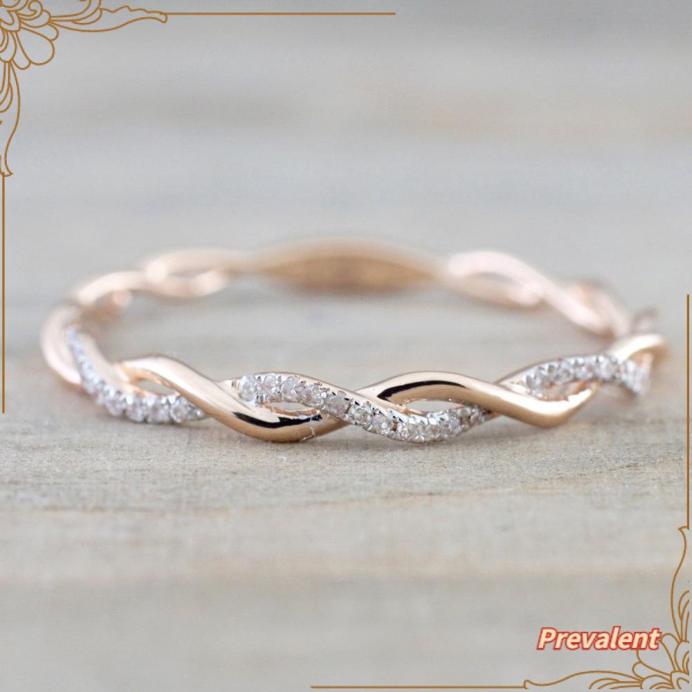 Preva Cincin Tipis Memutar Perhiasan Pesona Pertunangan Baru