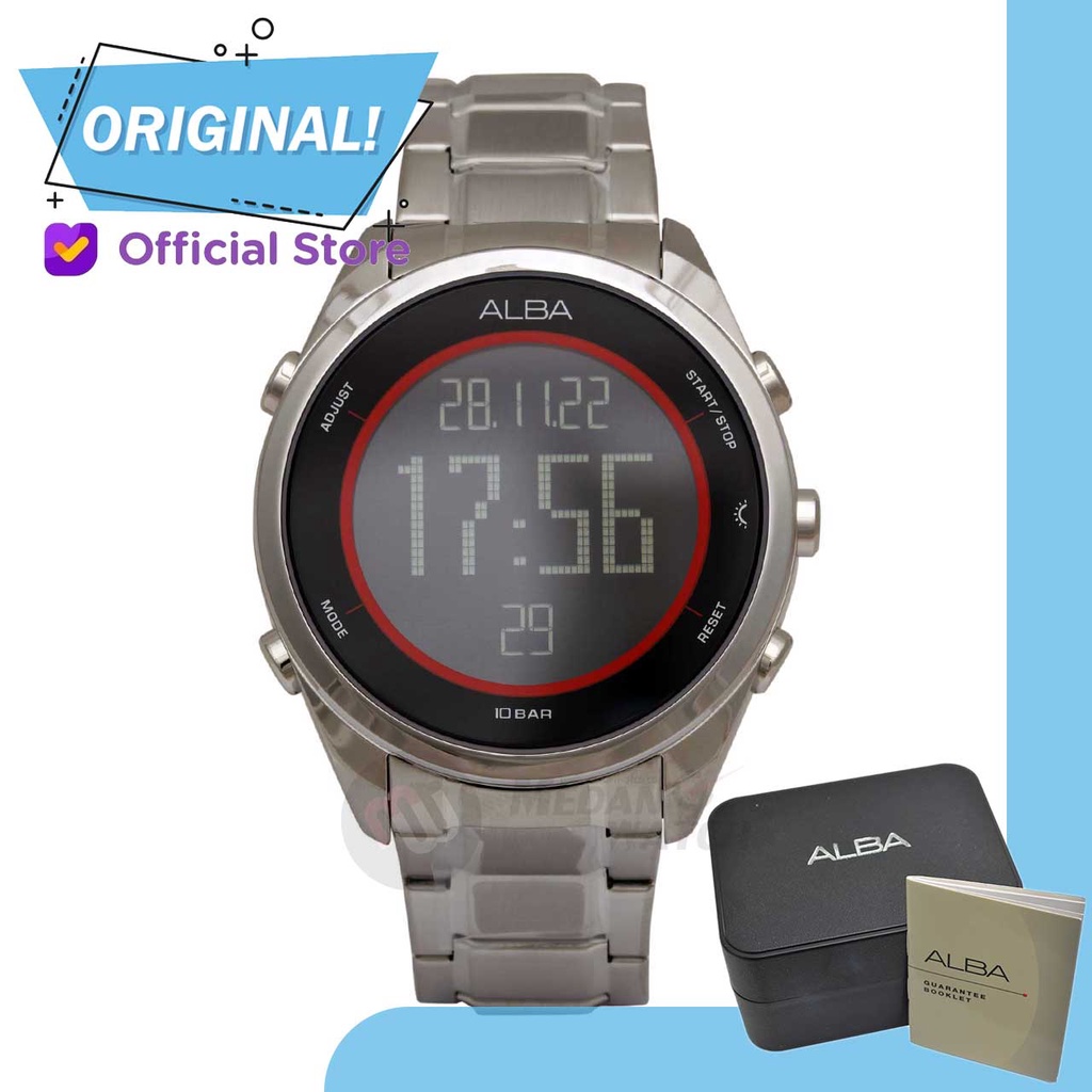 Jam Tangan Pria Digital ALBA A5A003 Original Garansi Resmi