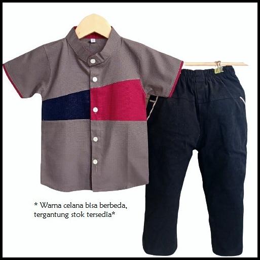Setelan Kemeja Anak Laki Laki 1-10 Tahun Baju Anak Cowok