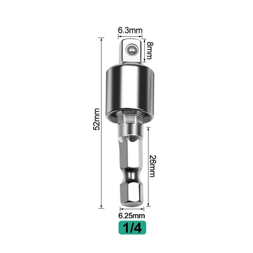 [Elegan] Adaptor Soket Bor 360derajat Hex Shank Power Tools Aksesoris Ekstensi Mata Bor Untuk Kunci Pas Elektrik