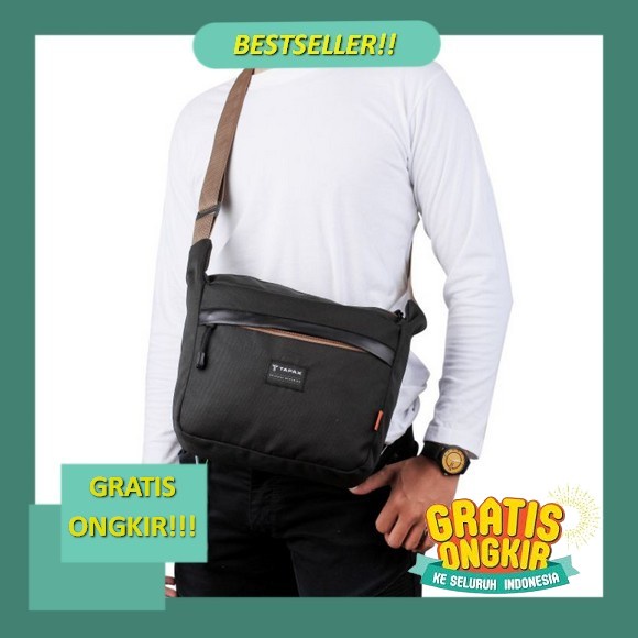 Tas Pria Tas Selempang Mini Slingbag Pria Wanita Tas Hp Dompet Model Kekinian - Cream Kekinian  Lari
