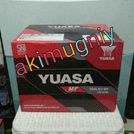 aki yuasa 562ln2 mf 355ln2 12v 62ah mobil innova ln2 fortuner bensin