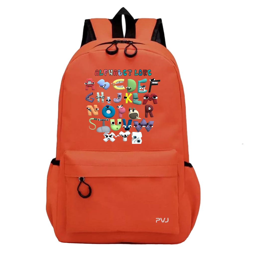 PVJ - Tas Ransel Sekolah Anak Motif Animasi Alphabet lore Backpak