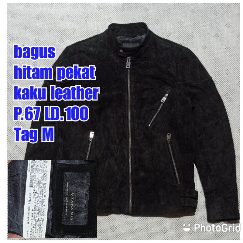 jaket Reading motor touring leather zara man kulit suede