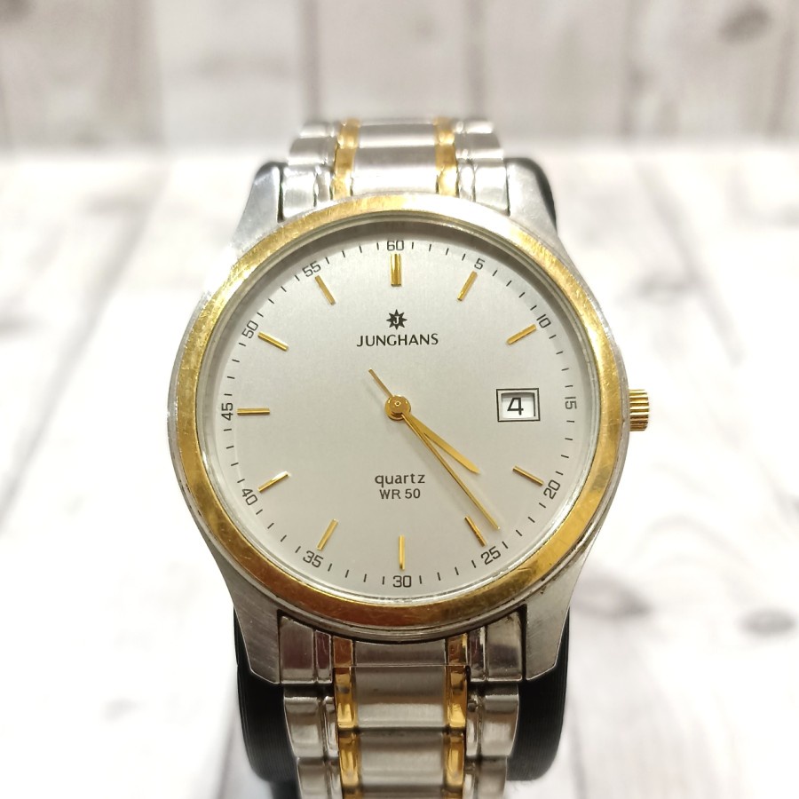 Jam Tangan Branded Vintage Pria Original Preloved Junghans Max Bill Classic Quartz