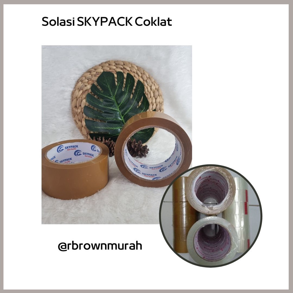 

❤rbrownmurah❤LAKBAN COKLAT SKYPACK UK 4.5cm × 80y / ISOLASI COKLAT / Lakban Coklat Star Tape / Solasi SKYPACK Coklat
