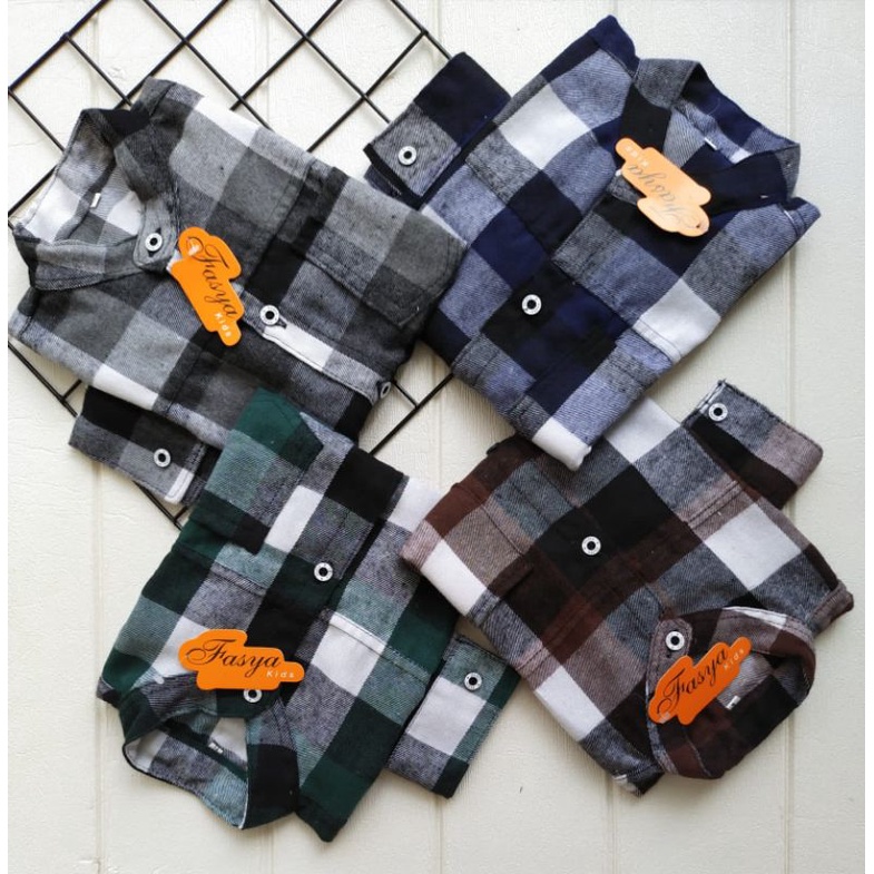 kemeja flannel anak / kemeja anak tangan panjang flanel