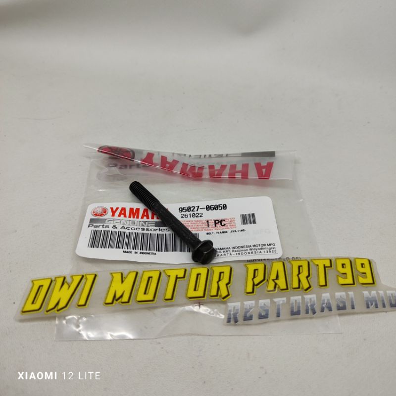 SATUAN BOLT BAUT COVER TUTUP PERAHU CVT ATAS PANJANG MIO SPORTY SMILE ORIGINAL