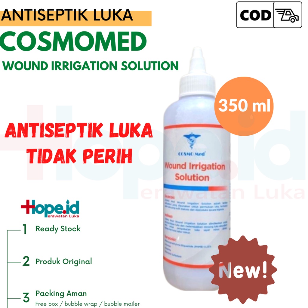 COSMO Med Wound Irrigation Solution | Antiseptik Luka Seperti Killbac Sterobac