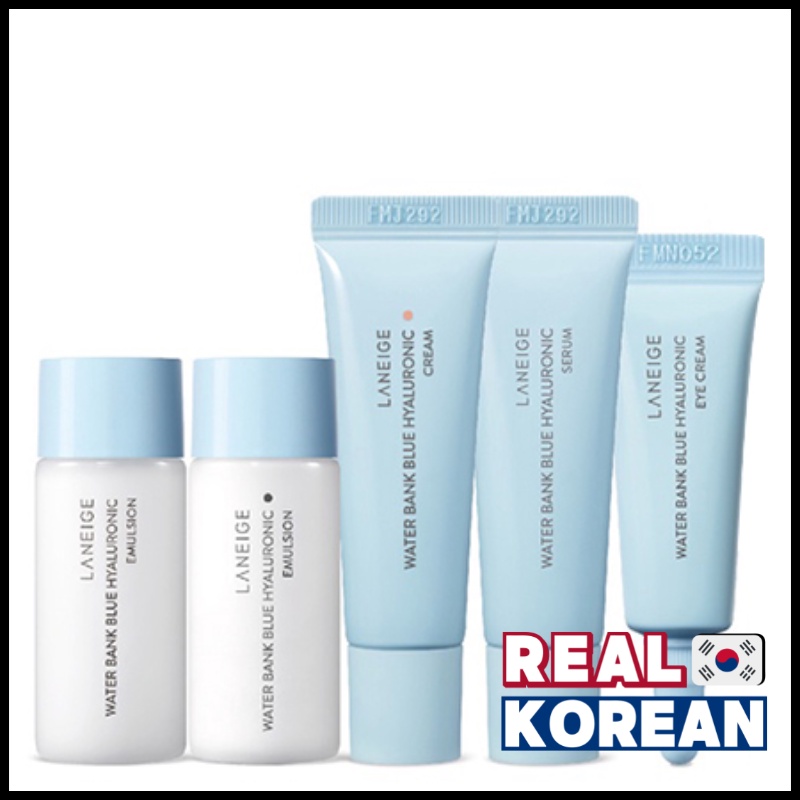 Laneige Water Bank Blue Hyaluronic 3 step | 5 Step Essential Kit for Normal to Dry Skin | 2 step essential kit for normal to dry skin