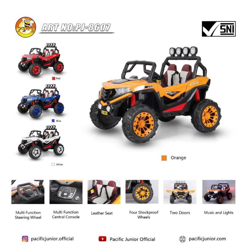 Mainan Mobil Aki Anak Pasific JEEP PJ 8607