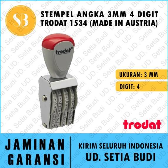 

Terlaris Stempel Angka 3mm 4 Digit Trodat 1534 Made in Austria Termurah