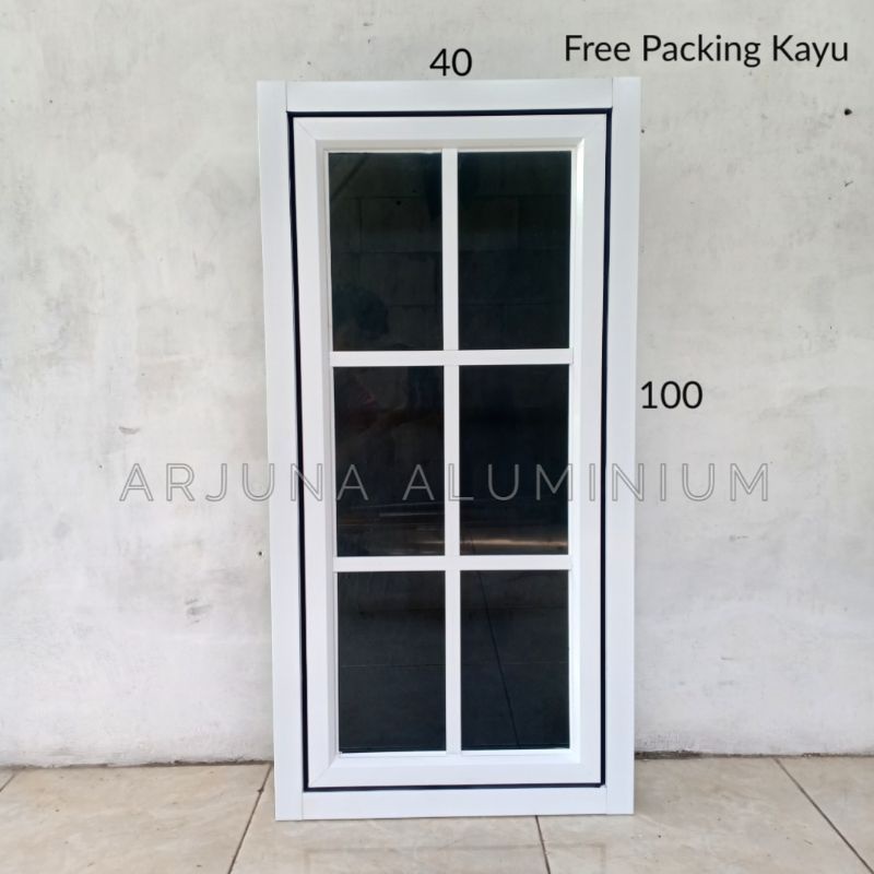 Jendela Aluminium Casement Ornamen 100x40